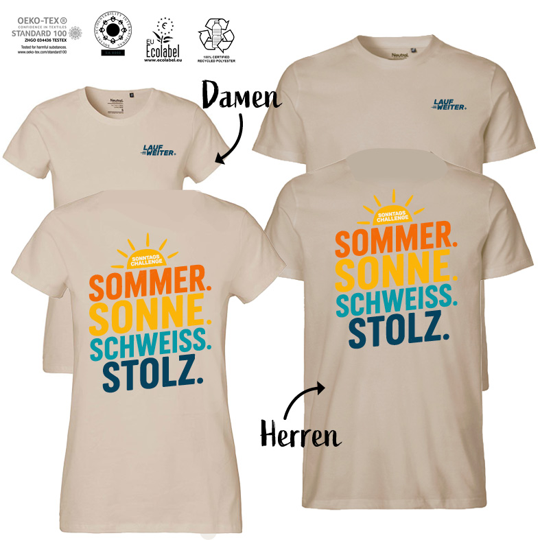 LAUF WEITER 304. Sonntagschallenge Baumwolle Shirt