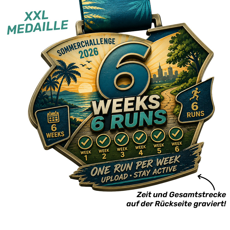 LAUF WEITER 6 Weeks - 6 Runs Medaille