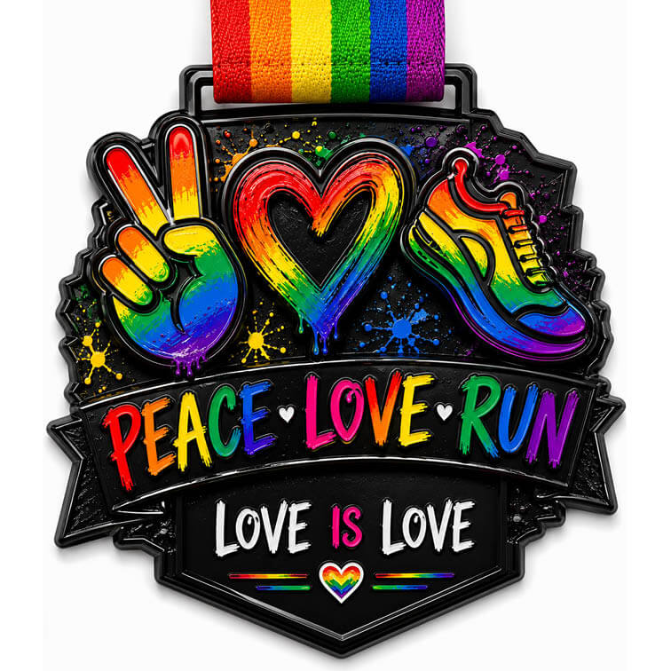 LAUF WEITER Love is Love Medaille