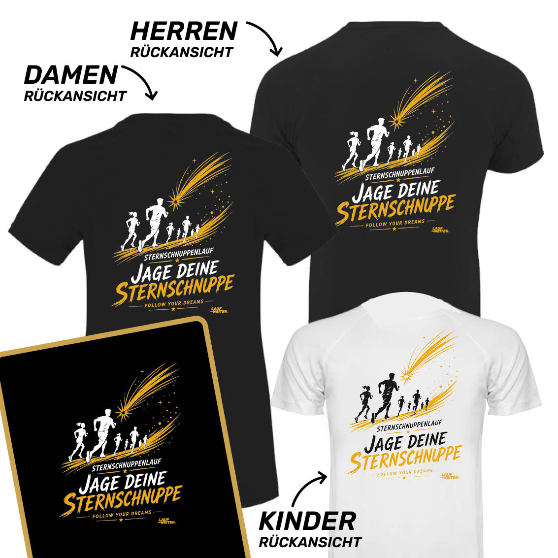 LAUF WEITER Sternschnuppen Lauf T-Shirts