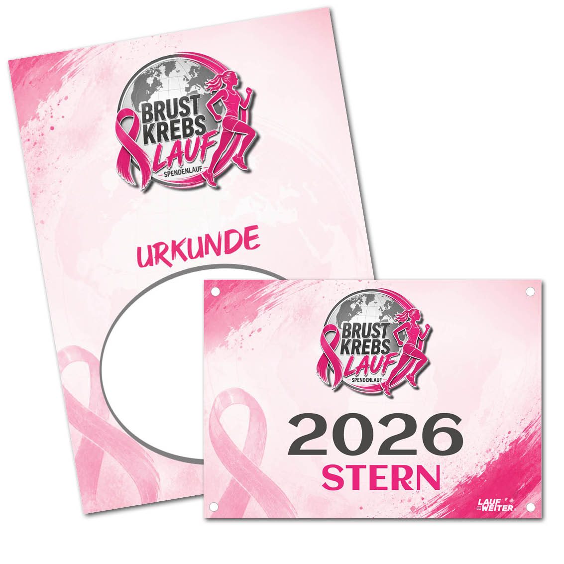 LAUF WEITER Brustkrebs Spendenlauf 2026 Startnummer & Urkunde