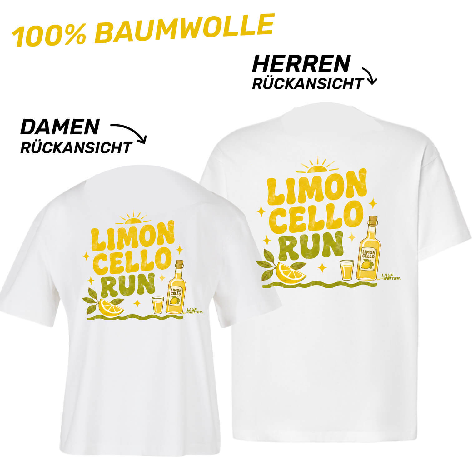 LAUF WEITER Limoncello Run Baumwolle Shirt
