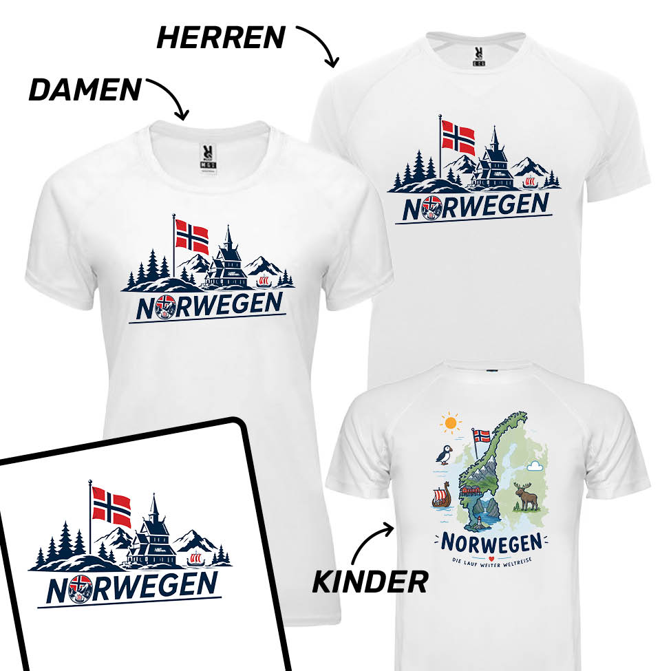 LAUF WEITER Norwegen T-Shirts