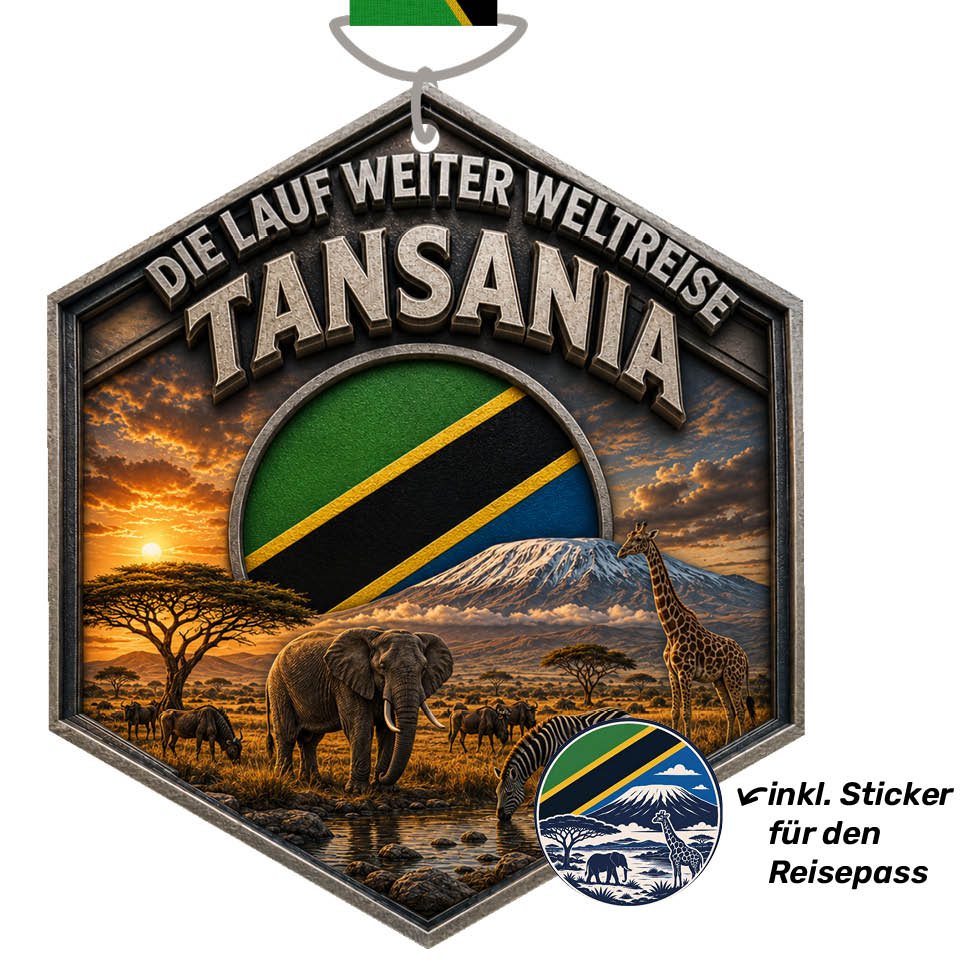 LAUF WEITER Tansania Medaille