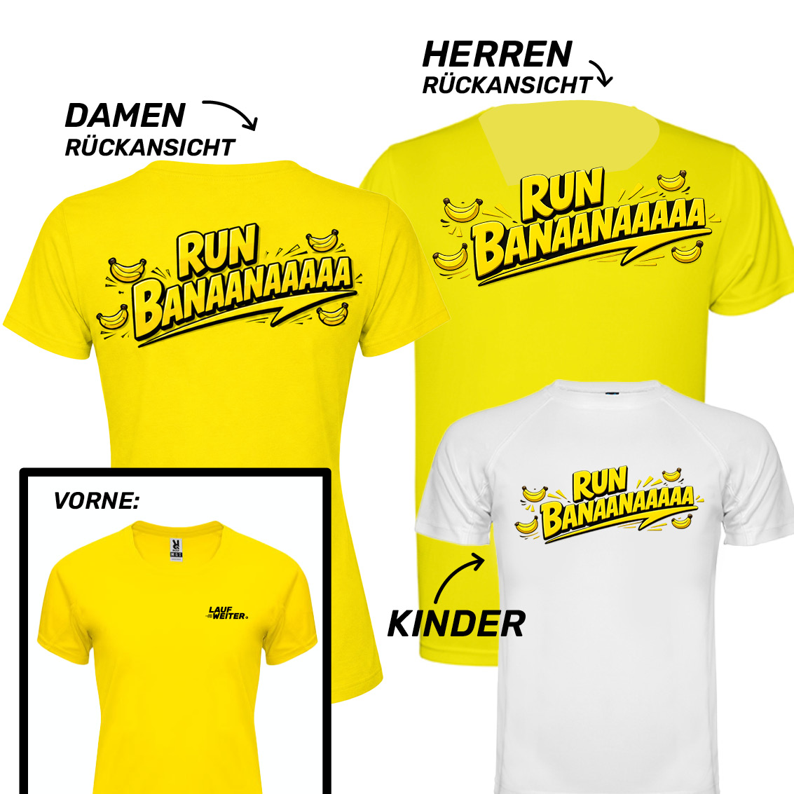 LAUF WEITER RUN-BANAAANAAAA T-Shirts