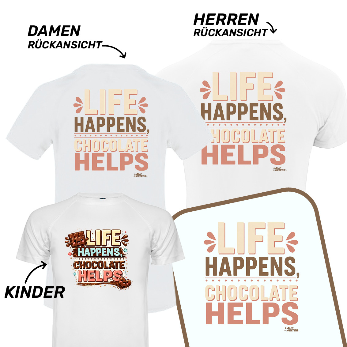 LAUF WEITER Chocolate Run T-Shirts