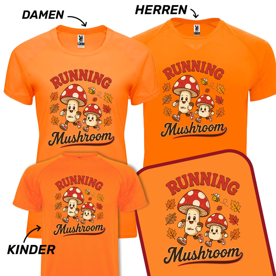 LAUF WEITER Pilzlauf T-Shirts