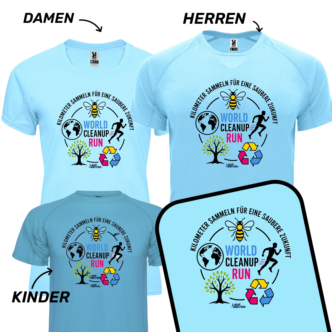 LAUF WEITER World Cleanup Run T-Shirts