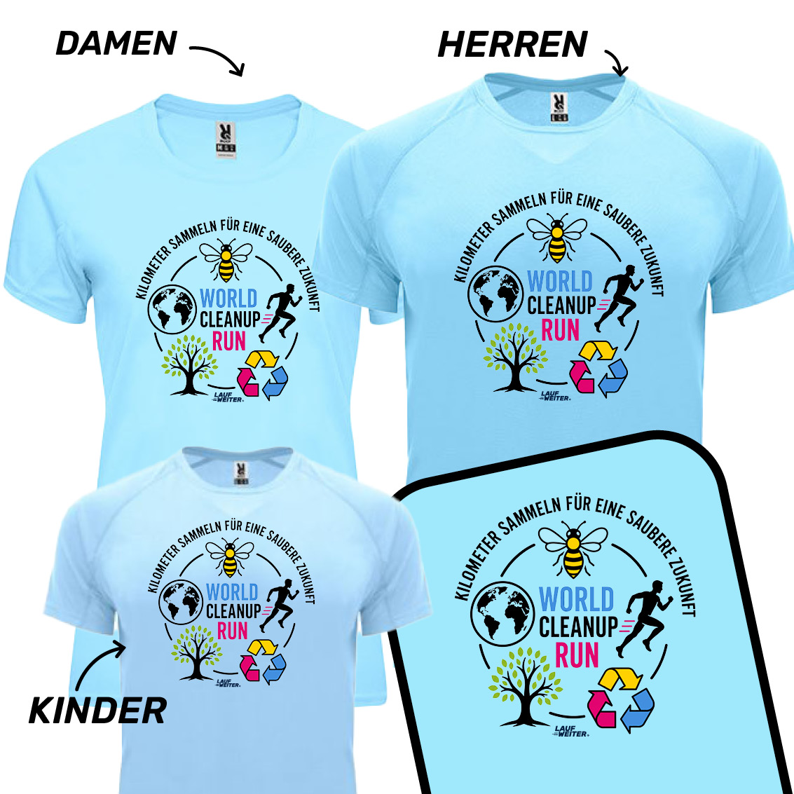 LAUF WEITER World Cleanup Run T-Shirts