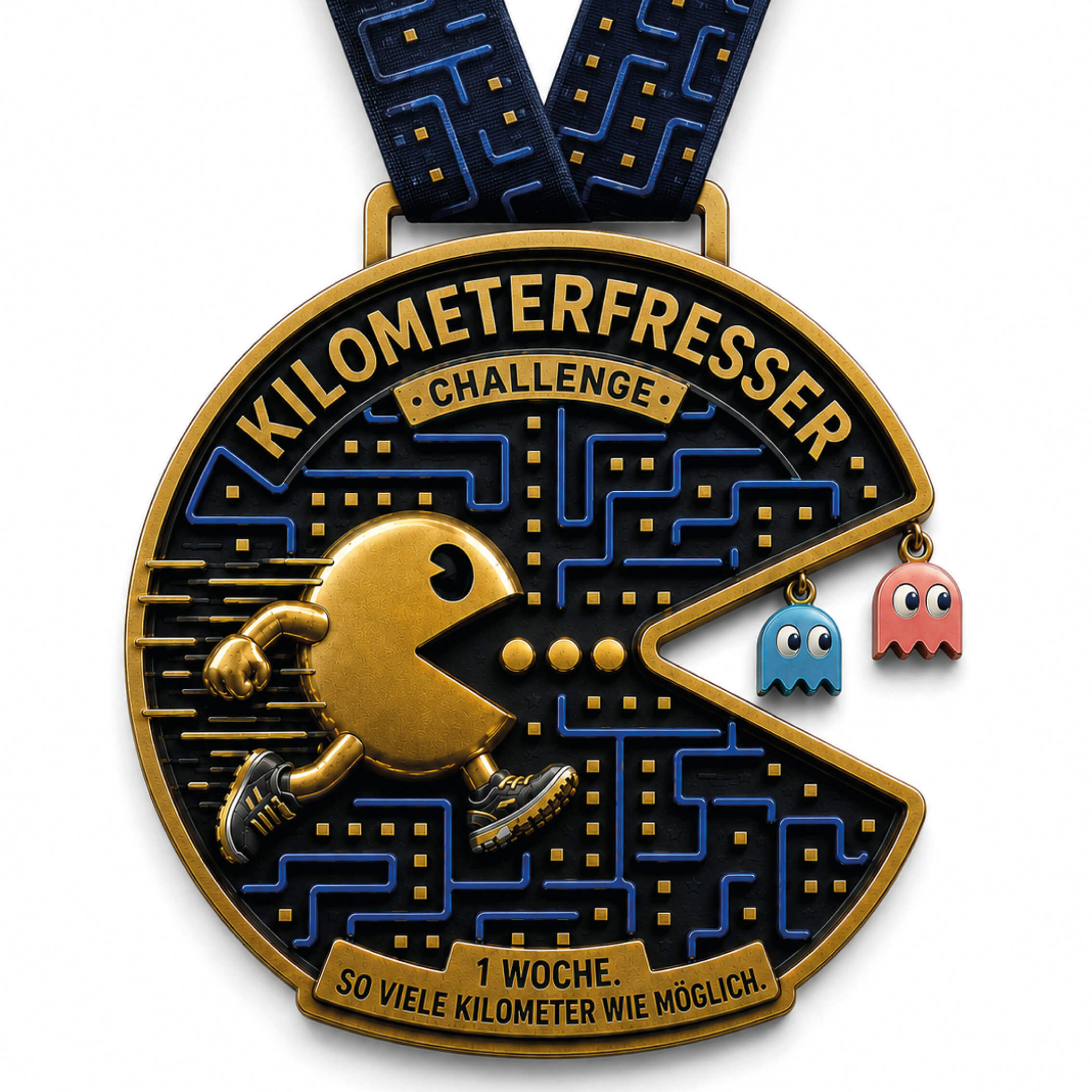 LAUF WEITER Kilometer Fresser Challenge Medaille