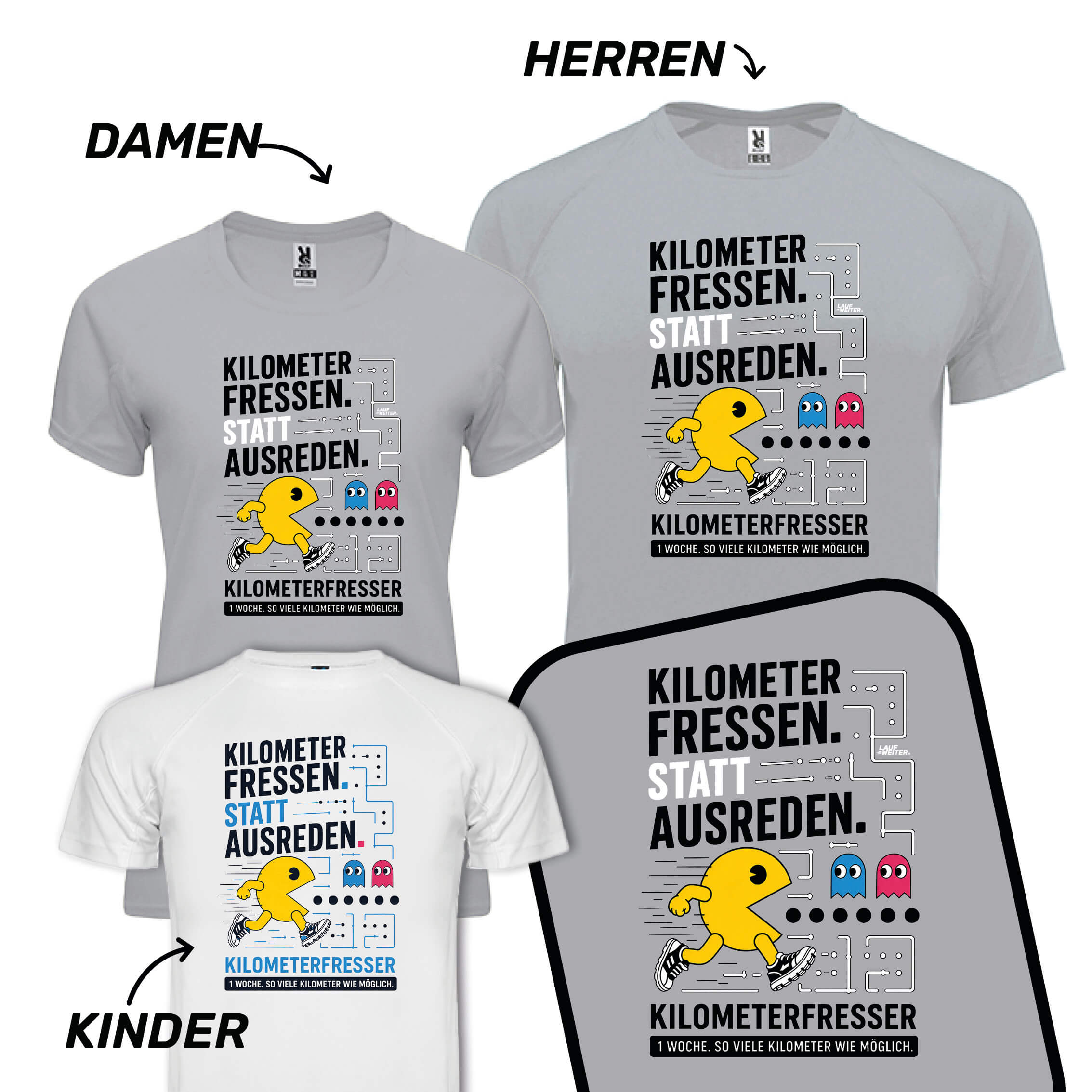 LAUF WEITER Kilometer Fresser Challenge T-Shirts