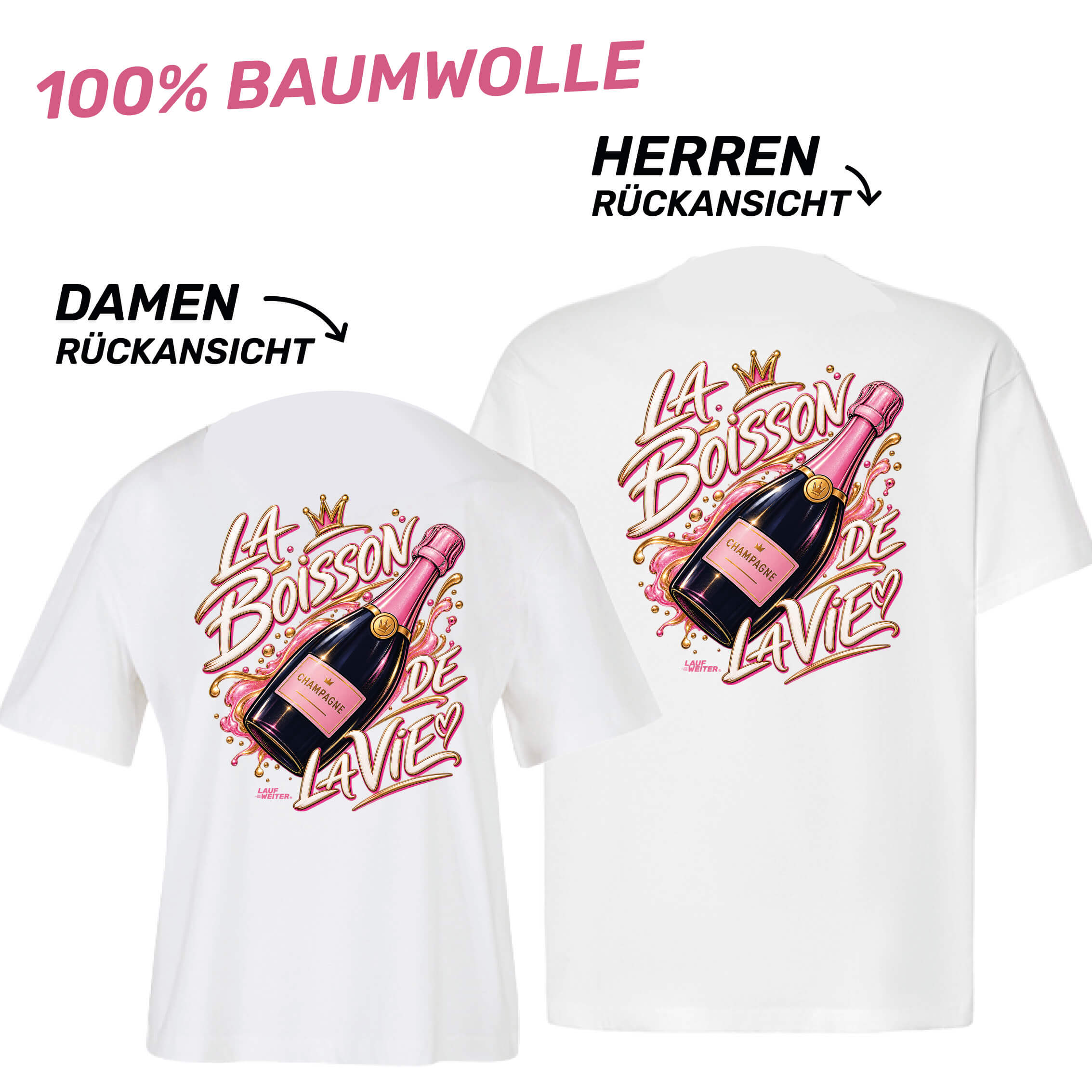 LAUF WEITER Champagner Run Baumwolle Shirt