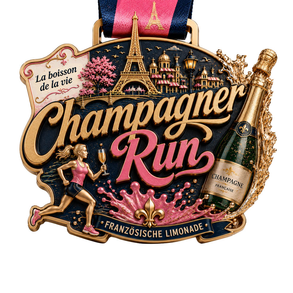 LAUF WEITER Champagner Run Medaille