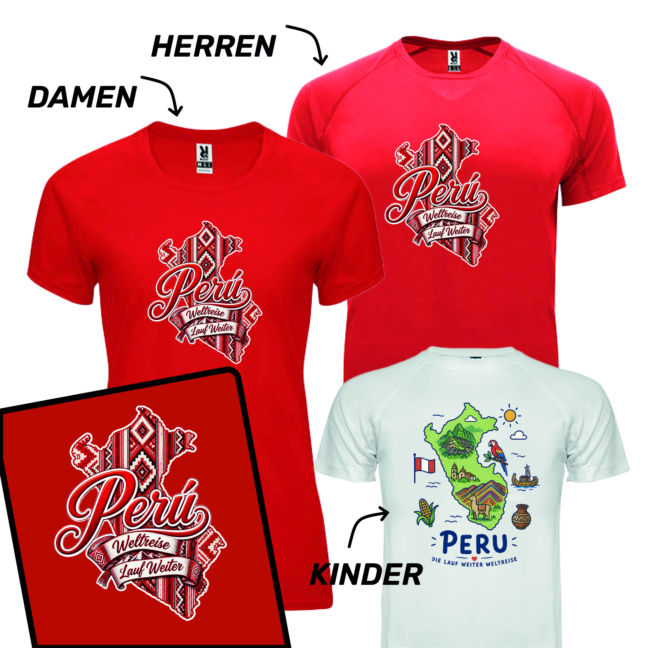 LAUF WEITER Peru T-Shirts