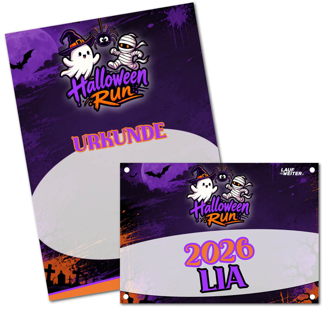 LAUF WEITER Halloween Run Startnummer & Urkunde