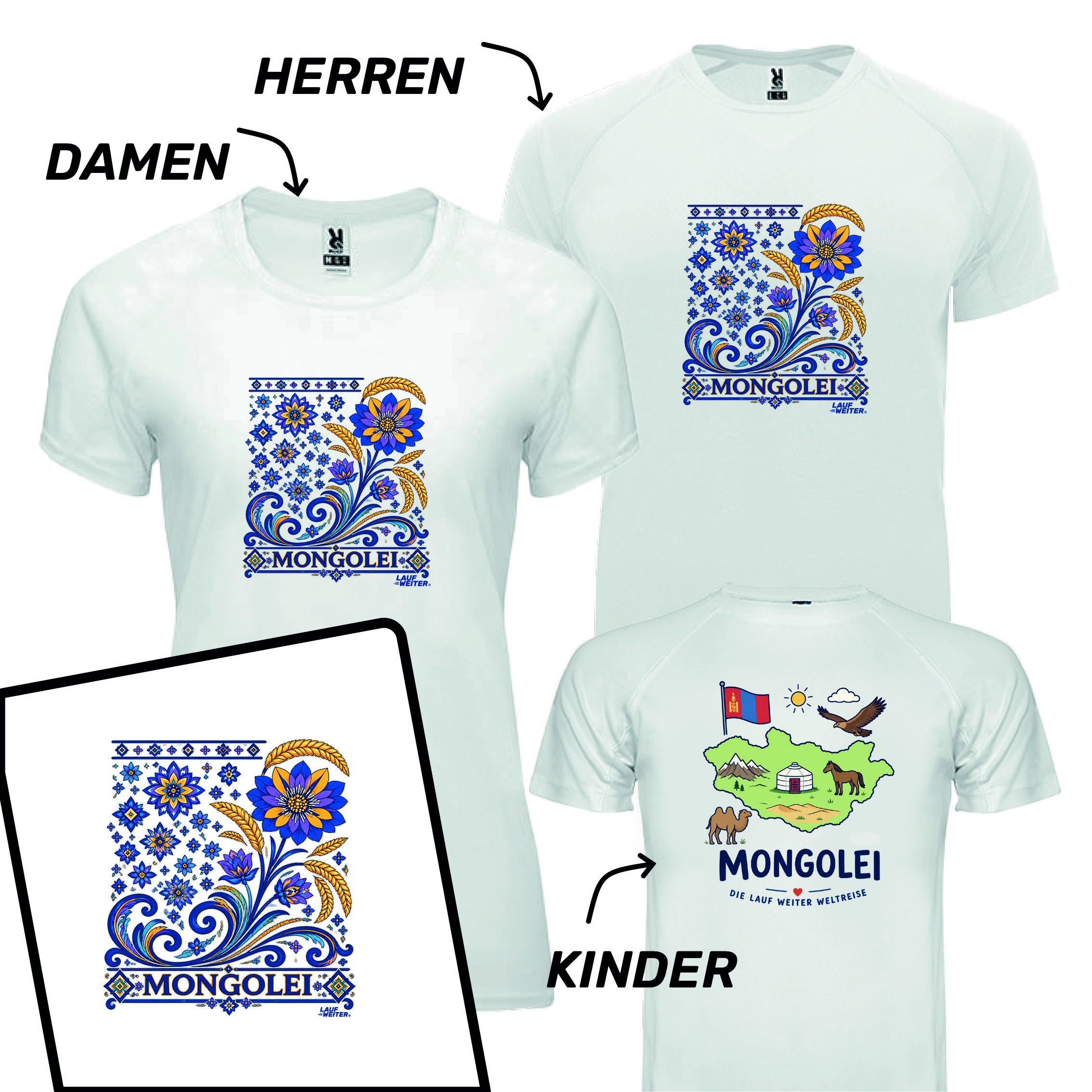 LAUF WEITER Mongolei T-Shirts