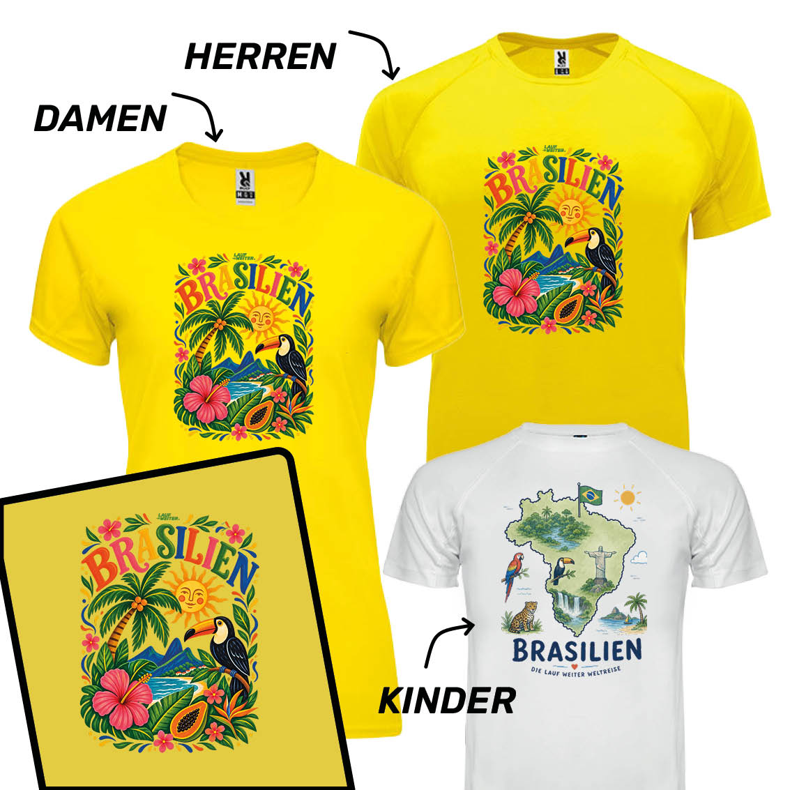 LAUF WEITER Brasilien T-Shirts