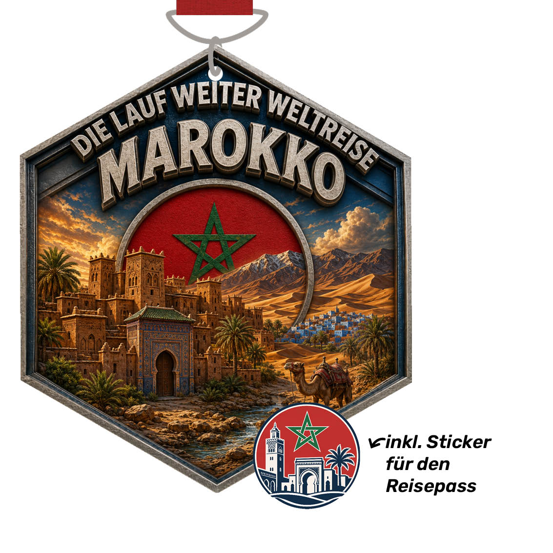 LAUF WEITER Marokko Medaille