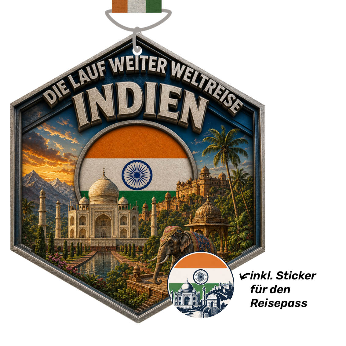 LAUF WEITER Indien Medaille