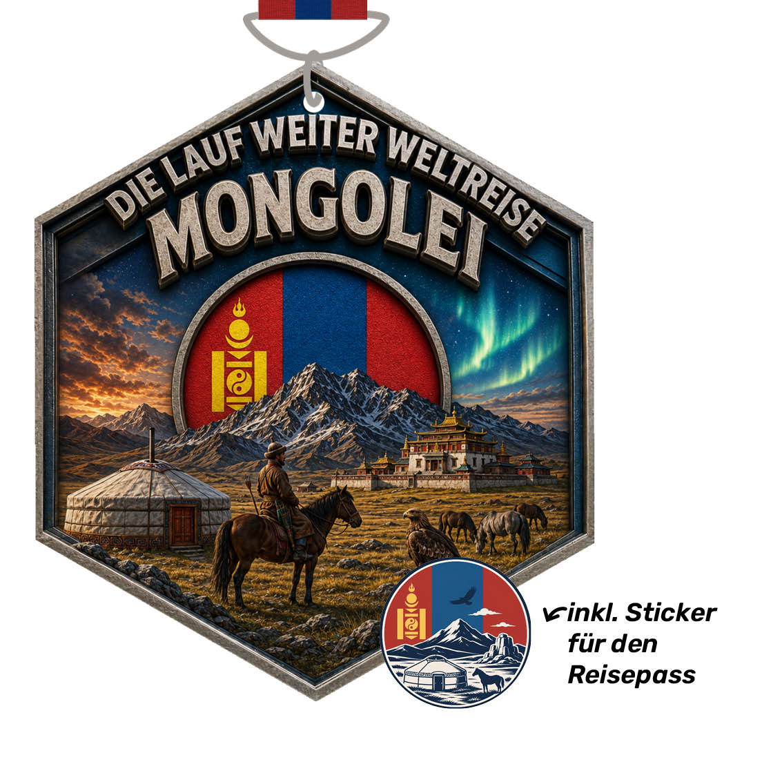 LAUF WEITER Mongolei Medaille