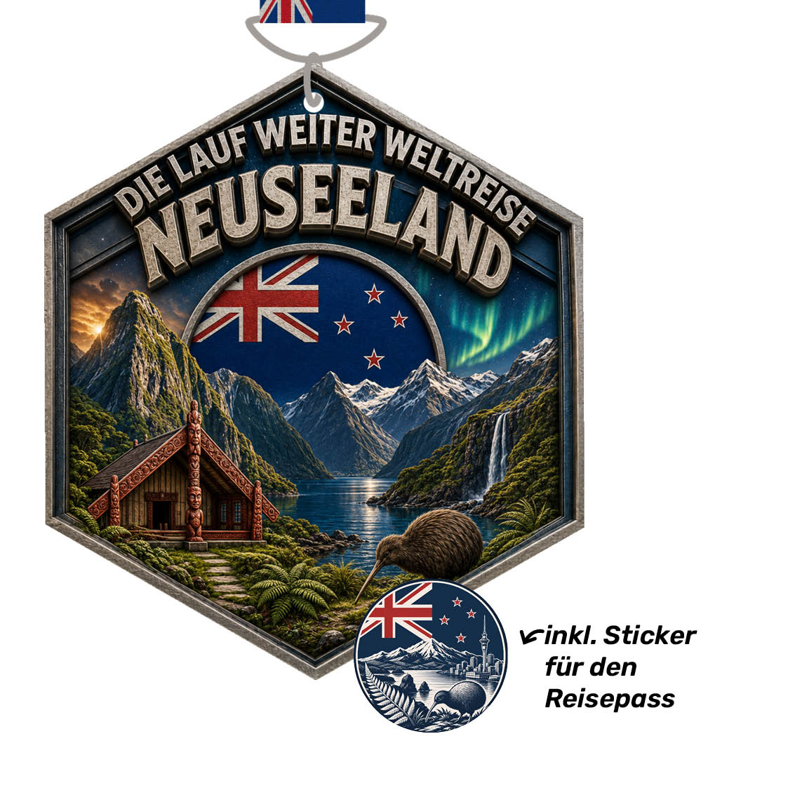 LAUF WEITER Neuseeland Medaille