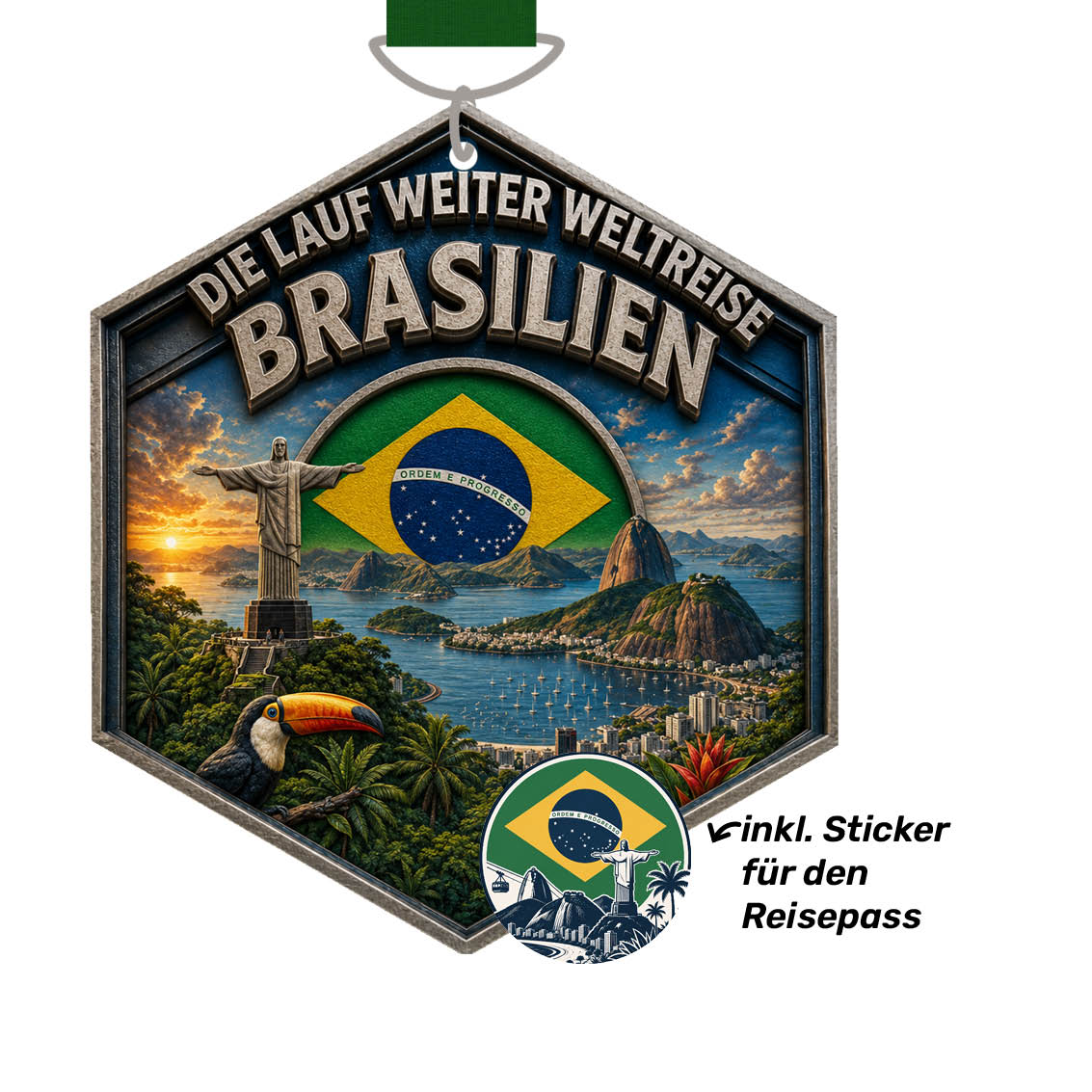 LAUF WEITER Brasilien Medaille