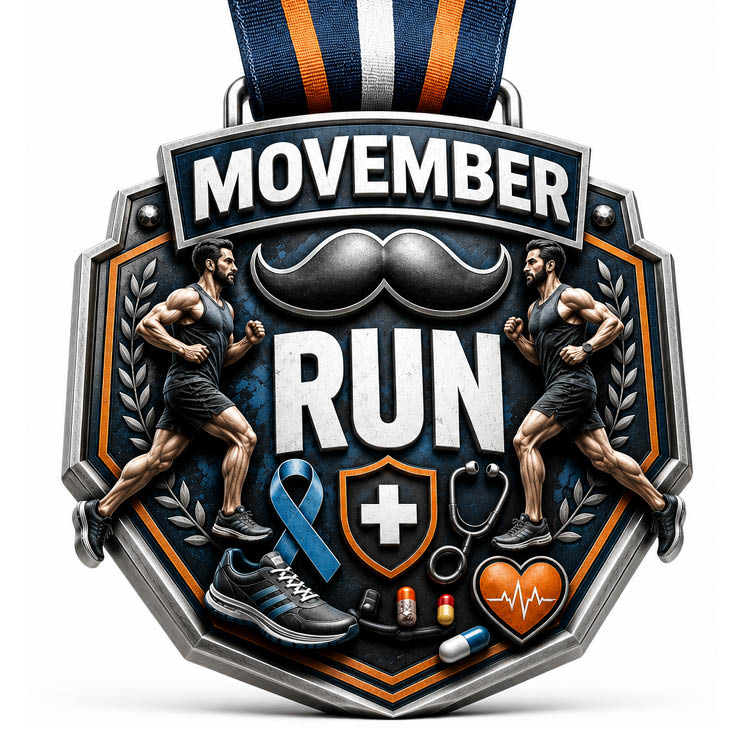LAUF WEITER Movember Run Medaille