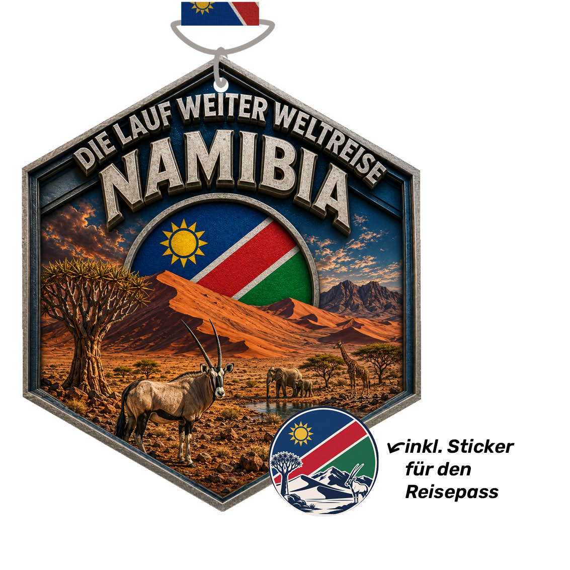 LAUF WEITER Namibia Medaille
