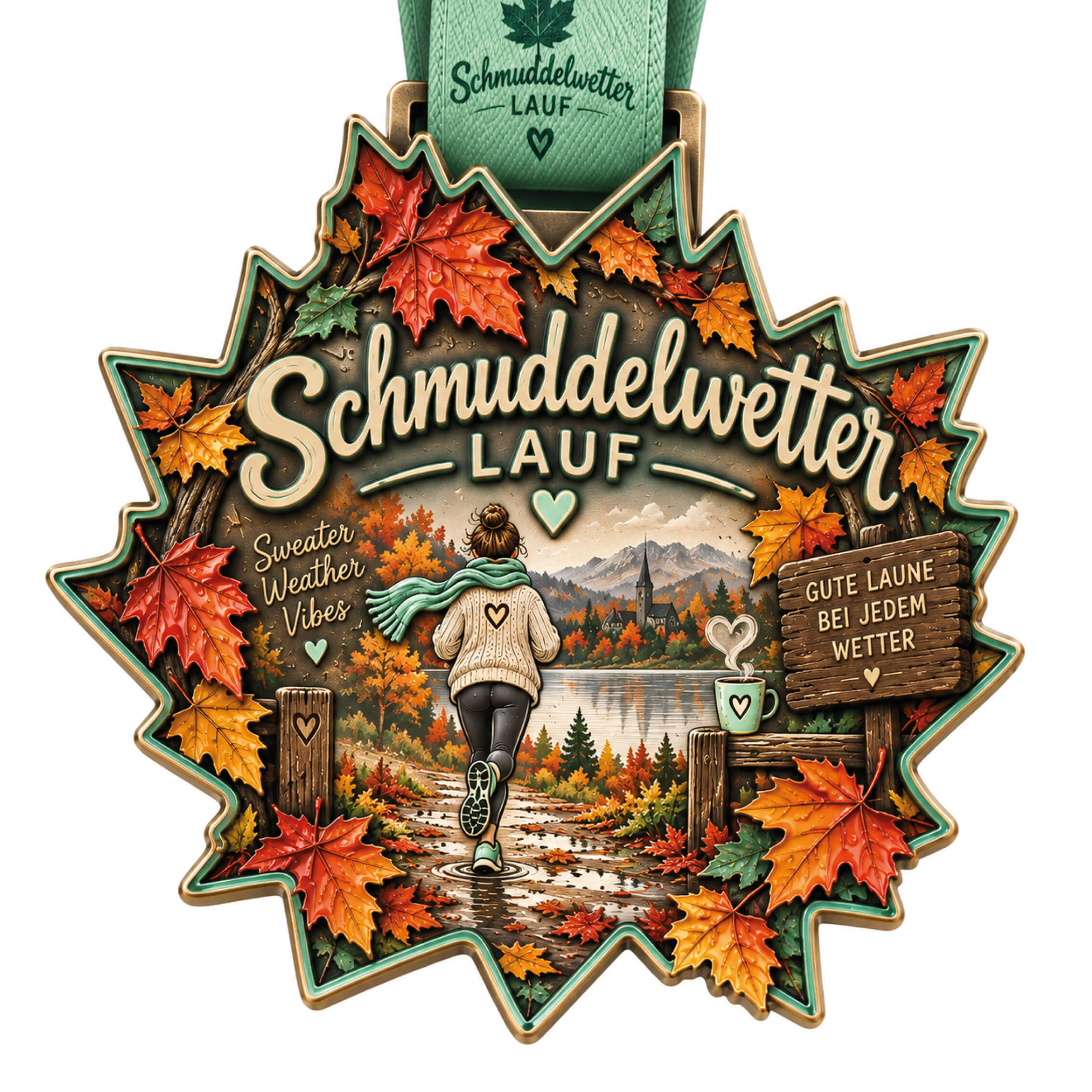 LAUF WEITER Schmuddelwetter Lauf Medaille