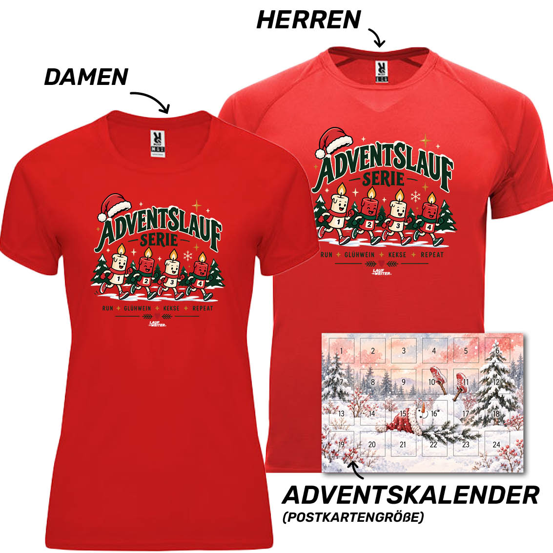 LAUF WEITER Adventslauf Serie'26 T-Shirts
