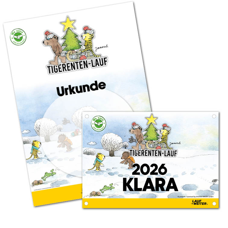 LAUF WEITER Tigerenten-Lauf 2026 Startnummer & Urkunde