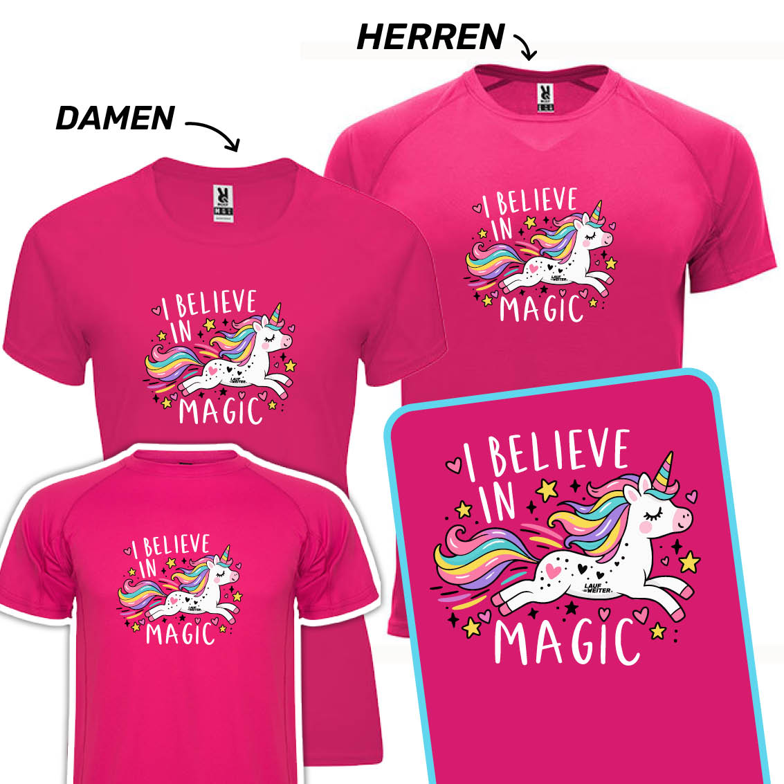 LAUF WEITER Einhorn Lauf T-Shirts