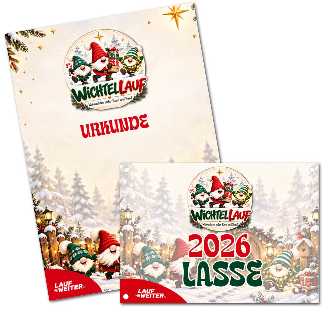 LAUF WEITER Wichtel Lauf Startnummer & Urkunde