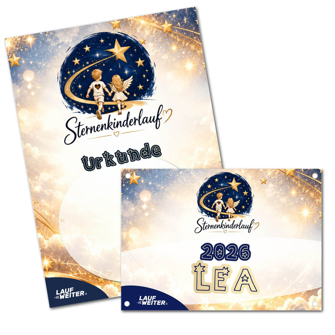 LAUF WEITER Sternenkinder Lauf Startnummer & Urkunde
