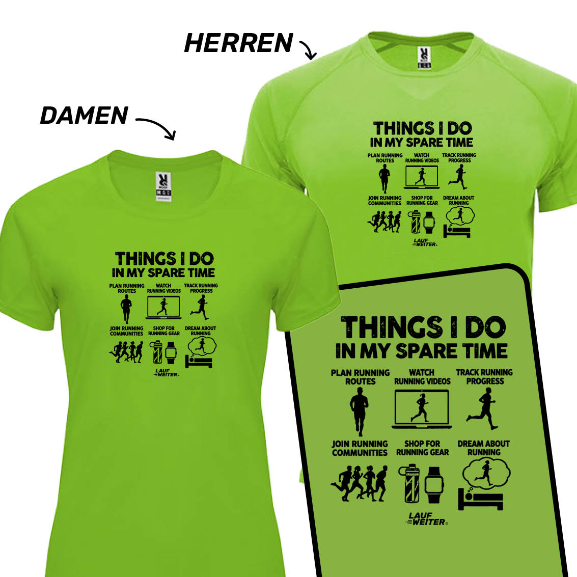 LAUF WEITER Lauf gegen die Zeit T-Shirts