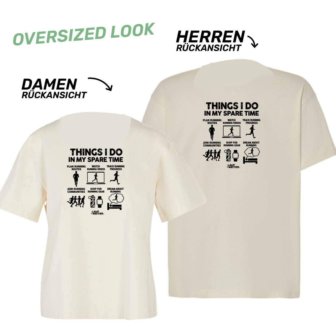 LAUF WEITER Lauf gegen die Zeit Baumwolle Shirt